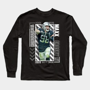 Maxx Crosby Paper Poster Version 10 Long Sleeve T-Shirt